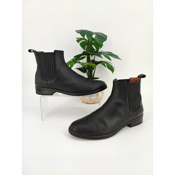 Thursday Boot Company Woman's Dreamer Chelsea Black Leather Boot Size 9 US - Picture 1 of 8